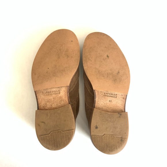Brunello Cucinelli Suede Taupe Wingtip Size 41- 8 main image 6